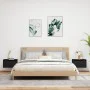 Mesitas de noche de pared con luces LED 2 unidades negro de , Mesitas de noche - Ref: Foro24-836829, Precio: 82,03 €, Descuen...