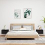 Wall-mounted bedside tables with LED lights, 2 units, black by , Nightstands - Ref: Foro24-836829, Price: 82,75 €, Discount: %