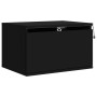 Wall-mounted bedside tables with LED lights, 2 units, black by , Nightstands - Ref: Foro24-836829, Price: 82,75 €, Discount: %