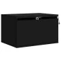 Wall-mounted bedside tables with LED lights, 2 units, black by , Nightstands - Ref: Foro24-836829, Price: 80,85 €, Discount: %