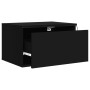 Wall-mounted bedside tables with LED lights, 2 units, black by , Nightstands - Ref: Foro24-836829, Price: 82,75 €, Discount: %
