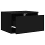 Wall-mounted bedside tables with LED lights, 2 units, black by , Nightstands - Ref: Foro24-836829, Price: 80,85 €, Discount: %
