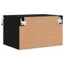 Wall-mounted bedside tables with LED lights, 2 units, black by , Nightstands - Ref: Foro24-836829, Price: 80,85 €, Discount: %