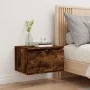 Wandmontierter Nachttisch mit LED-Leuchten Räuchereiche von , Nachttische - Ref: Foro24-836834, Preis: 37,13 €, Rabatt: %