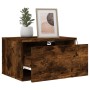 Wandmontierter Nachttisch mit LED-Leuchten Räuchereiche von , Nachttische - Ref: Foro24-836834, Preis: 37,45 €, Rabatt: %