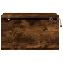 Wall-mounted bedside table with LED lights in smoked oak. by , Nightstands - Ref: Foro24-836834, Price: 36,70 €, Discount: %