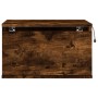 Wandmontierter Nachttisch mit LED-Leuchten Räuchereiche von , Nachttische - Ref: Foro24-836834, Preis: 37,45 €, Rabatt: %