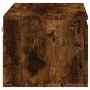 Wall-mounted bedside table with LED lights in smoked oak. by , Nightstands - Ref: Foro24-836834, Price: 36,70 €, Discount: %