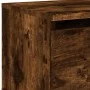 Wall-mounted bedside table with LED lights in smoked oak. by , Nightstands - Ref: Foro24-836834, Price: 36,70 €, Discount: %