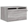 Wandmontierter Nachttisch mit grauen LED-Leuchten in Sonoma von , Nachttische - Ref: Foro24-836836, Preis: 38,91 €, Rabatt: %