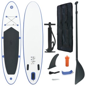 Blau-weißes aufblasbares Paddle-Board-Set von vidaXL, Paddleboards - Ref: Foro24-91582, Preis: 190,87 €, Rabatt: %