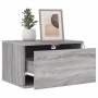 Wandmontierter Nachttisch mit grauen LED-Leuchten in Sonoma von , Nachttische - Ref: Foro24-836836, Preis: 38,91 €, Rabatt: %