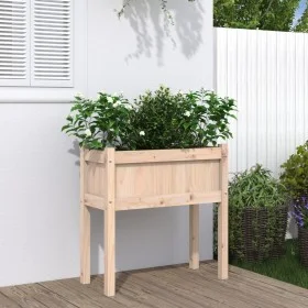 Pflanzgefäß mit Beinen aus massivem Kiefernholz 70x31x70 cm von , Töpfe und Pflanzgefäße - Ref: Foro24-837554, Preis: 49,88 €...