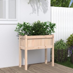 Planter with solid pine wood legs 70x31x70 cm by , Pots and planters - Ref: Foro24-837554, Price: 55,99 €, Discount: %