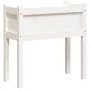 Pflanzgefäß mit Füßen massives Kiefernholz weiß 70x31x70 cm von , Töpfe und Pflanzgefäße - Ref: Foro24-837556, Preis: 48,23 €...