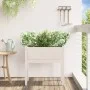 Pflanzgefäß mit Füßen massives Kiefernholz weiß 70x31x70 cm von , Töpfe und Pflanzgefäße - Ref: Foro24-837556, Preis: 48,23 €...