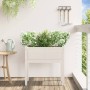 Pflanzgefäß mit Füßen massives Kiefernholz weiß 70x31x70 cm von , Töpfe und Pflanzgefäße - Ref: Foro24-837556, Preis: 48,93 €...