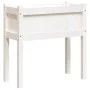 Pflanzgefäß mit Füßen massives Kiefernholz weiß 70x31x70 cm von , Töpfe und Pflanzgefäße - Ref: Foro24-837556, Preis: 48,23 €...