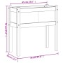 Pflanzgefäß mit Füßen massives Kiefernholz weiß 70x31x70 cm von , Töpfe und Pflanzgefäße - Ref: Foro24-837556, Preis: 48,93 €...