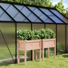 Planter boxes with legs, 2 units, solid Douglas fir wood by , Pots and planters - Ref: Foro24-837561, Price: 71,55 €, Discoun...