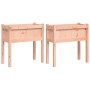 Planter boxes with legs, 2 units, solid Douglas fir wood by , Pots and planters - Ref: Foro24-837561, Price: 100,62 €, Discou...