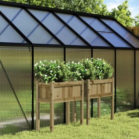 Jardineras con patas 2 uds madera de pino impregnada de , Maceteros y jardineras - Ref: Foro24-837563, Precio: 79,10 €, Descu...
