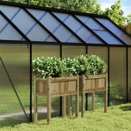 Jardineras con patas 2 uds madera de pino impregnada de , Maceteros y jardineras - Ref: Foro24-837563, Precio: 78,06 €, Descu...