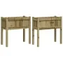 Planters with legs 2 units pine wood treated by , Pots and planters - Ref: Foro24-837563, Price: 78,06 €, Discount: %