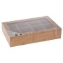 Excellent Houseware Caja de té con 8 compartimentos bambú