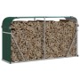 Leñero de acero galvanizado verde 180x45x100 cm de , Bolsas y soportes de leña - Ref: Foro24-364544, Precio: 58,56 €, Descuen...
