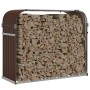 Brauner Holzhalter aus verzinktem Stahl 120x45x100 cm von , Brennholztaschen und -halter - Ref: Foro24-364573, Preis: 52,39 €...