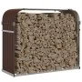 Brauner Holzhalter aus verzinktem Stahl 120x45x100 cm von , Brennholztaschen und -halter - Ref: Foro24-364573, Preis: 51,72 €...