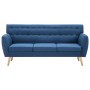 3-Sitzer-Sofa, gepolstert mit blauem Stoff, 172 x 70 x 82 cm von vidaXL, Sofas - Ref: Foro24-247130, Preis: 327,41 €, Rabatt: %