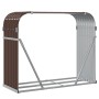 Brauner Holzhalter aus verzinktem Stahl 120x45x100 cm von , Brennholztaschen und -halter - Ref: Foro24-364573, Preis: 52,39 €...