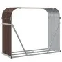 Brauner Holzhalter aus verzinktem Stahl 120x45x100 cm von , Brennholztaschen und -halter - Ref: Foro24-364573, Preis: 51,72 €...