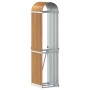 Hellbrauner Holzhalter aus verzinktem Stahl 40x45x170 cm von , Brennholztaschen und -halter - Ref: Foro24-364578, Preis: 52,9...