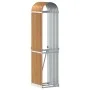 Leñero de acero galvanizado marrón claro 40x45x170 cm de , Bolsas y soportes de leña - Ref: Foro24-364578, Precio: 52,19 €, D...