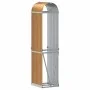 Leñero de acero galvanizado marrón claro 40x45x170 cm de , Bolsas y soportes de leña - Ref: Foro24-364578, Precio: 52,19 €, D...