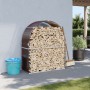 Leñero de acero galvanizado marrón 120x45x140 cm de , Bolsas y soportes de leña - Ref: Foro24-364571, Precio: 59,39 €, Descue...