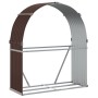 Leñero de acero galvanizado marrón 120x45x140 cm de , Bolsas y soportes de leña - Ref: Foro24-364571, Precio: 59,39 €, Descue...