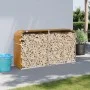 Holzhalter aus hellbraunem verzinktem Stahl 180x45x100 cm von , Brennholztaschen und -halter - Ref: Foro24-364584, Preis: 54,...