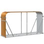 Light brown galvanized steel firewood rack 180x45x100 cm by , Firewood bags and holders - Ref: Foro24-364584, Price: 55,04 €,...