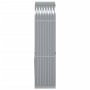 Leñero de acero galvanizado gris claro 80x45x190 cm