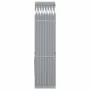 Leñero de acero galvanizado gris claro 80x45x190 cm de , Bolsas y soportes de leña - Ref: Foro24-364550, Precio: 63,44 €, Des...