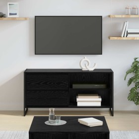 Gabinete de TV con cajón Roble Negro 100 x 36 x 49,5 cm