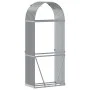 Leñero de acero galvanizado gris claro 80x45x190 cm de , Bolsas y soportes de leña - Ref: Foro24-364550, Precio: 63,44 €, Des...