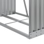 Leñero de acero galvanizado gris claro 80x45x190 cm