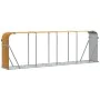 Light brown galvanized steel firewood rack 300x45x100 cm by , Firewood bags and holders - Ref: Foro24-364586, Price: 78,65 €,...