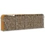 Light brown galvanized steel firewood rack 300x45x100 cm by , Firewood bags and holders - Ref: Foro24-364586, Price: 78,65 €,...