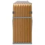 Light brown galvanized steel firewood rack 300x45x100 cm by , Firewood bags and holders - Ref: Foro24-364586, Price: 78,65 €,...